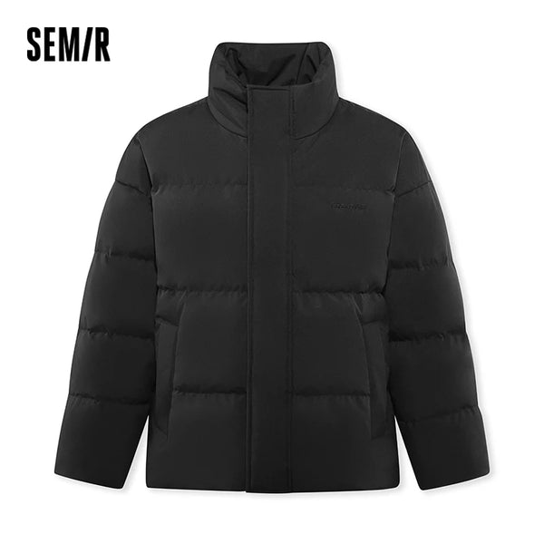 អាវក្រៅ Semir សម្រាប់បុរស កអាវក្រាស់បោះពុម្ពលើរោមចៀម រលុង 2026 សម្រាប់ទីក្រុង ធម្មតា កក់ក្តៅ រចនាប័ទ្មគូស្នេហ៍ សម្រាប់រាល់ថ្ងៃ