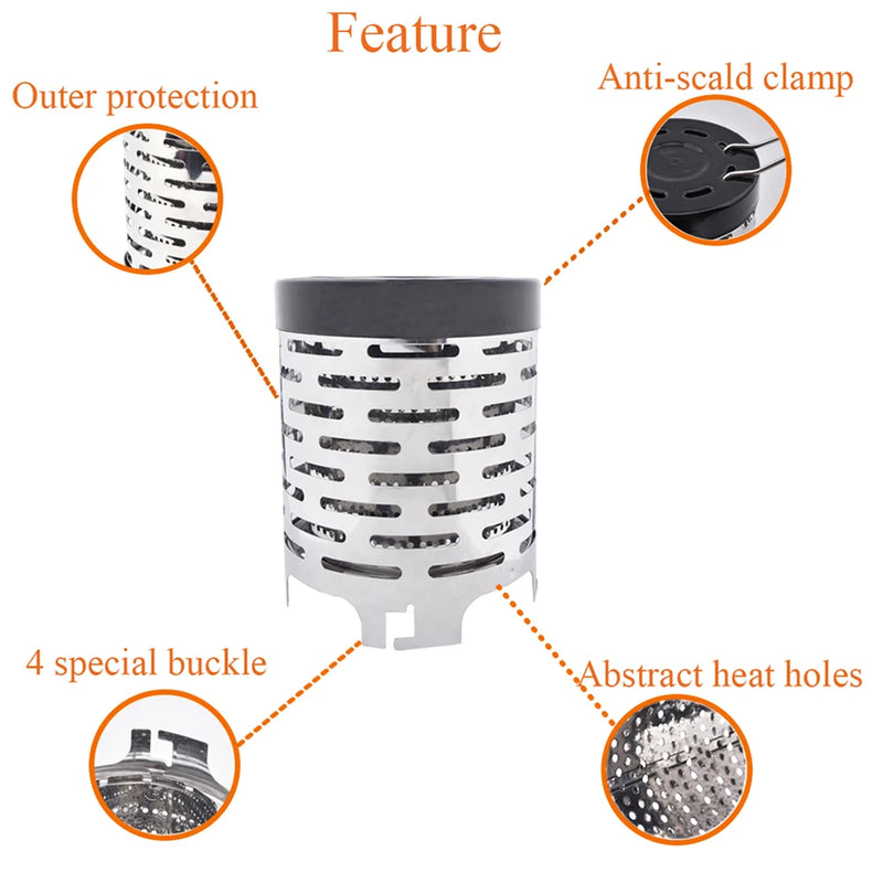 Foldable Mini Square Stove Portable  Heater  Cover Camping Cooking Utensil Ultra-Light Travel Cookware For Hiking Fishing