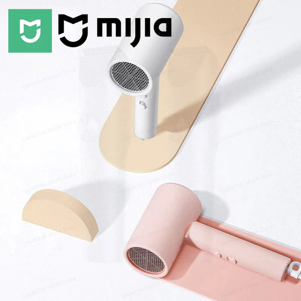 MIJIA H101 Portable Hair Dryer,Foldable,15m/s,50 Million Negative Ions Dryers,4 Modes,1600W,220V CN Version With Adapter