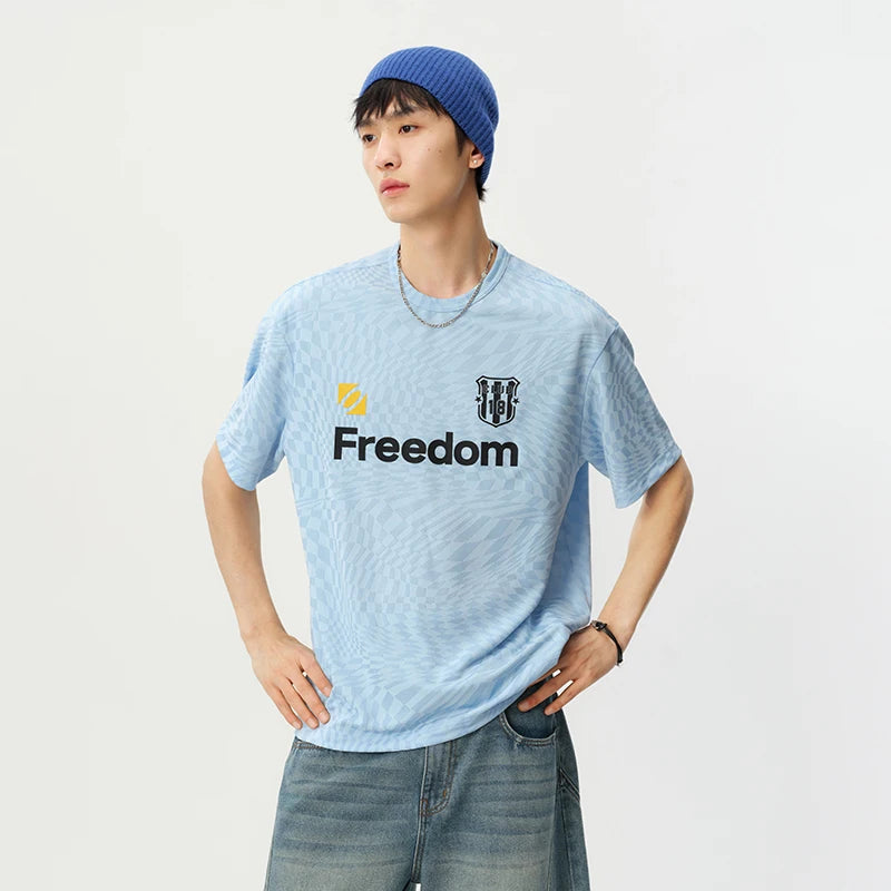 Semir Mens Tshirt 2026 Letter Printed Fashion Jersey Couple Style Irregular Jacquard Knitted