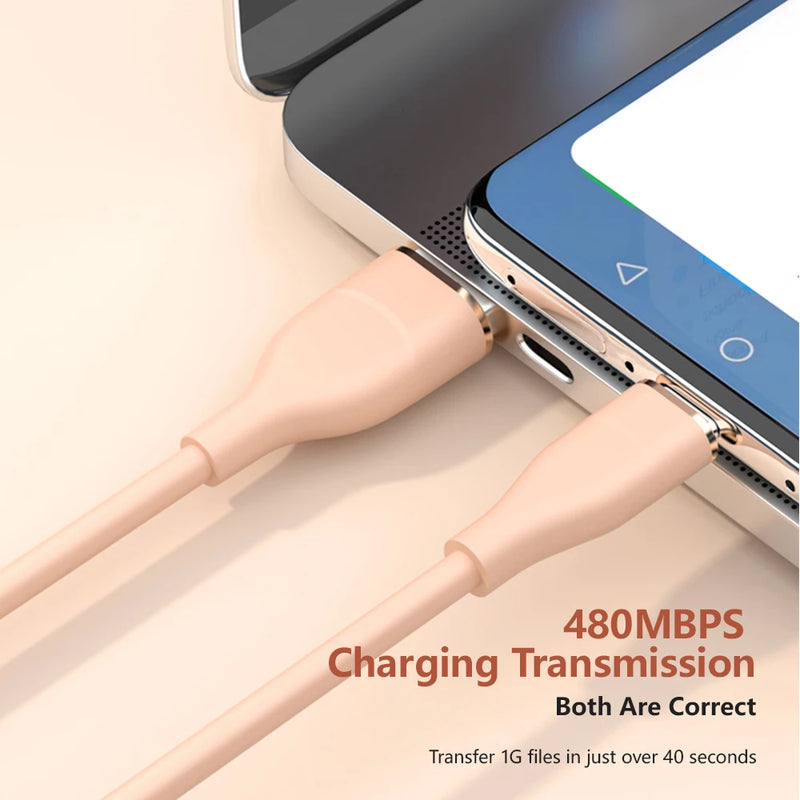 ខ្សែសាក USB C 6A 66W សាកលឿន ខ្សែ USB ទិន្នន័យ ខ្សែស៊ីលីកូនរាវ ប្រភេទ C សម្រាប់ Samsung S21 S20 Huawei Xiaomi iPad OPPO VIVO