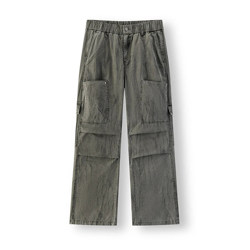 Semir Men Pants Durable Cargo Parachute Gradient Twill Multi Pocket 2026 Autumn Workwear Style Long Trousers Daily Wear
