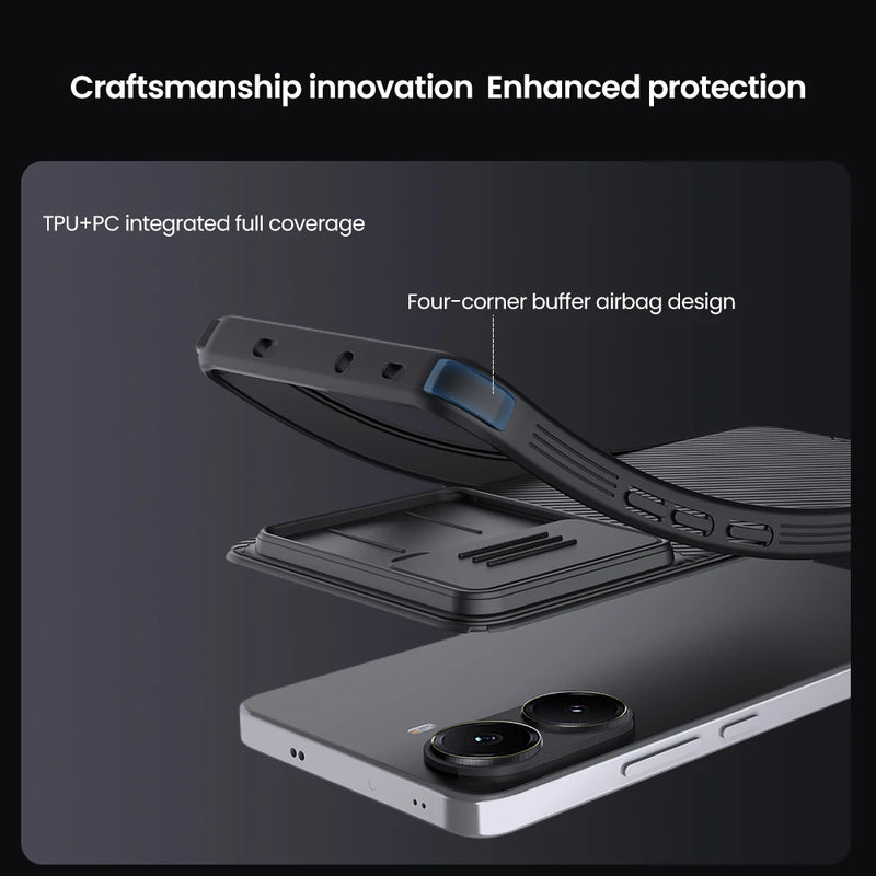 NILLKIN For Xiaomi Poco X7 Pro Case CamShield Pro Sliding Camera Protection Shockproof Back Cover For Mi Poco X7 Pro Cases