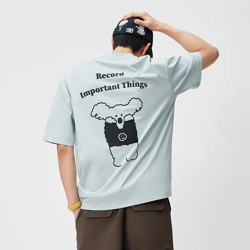 Semir Men Tshirt Fun Print Knit Short Sleeve 2026 New Couple Casual Fashion Comfortable Daily Top Wear