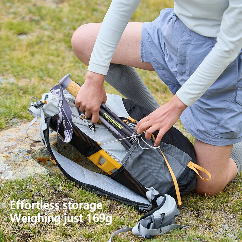 Naturehike 2025 Light Trail 5-EXT Five-Section Carbon Fibre Folding Trekking Pole Portable Storage Multi-Scene Support Pole