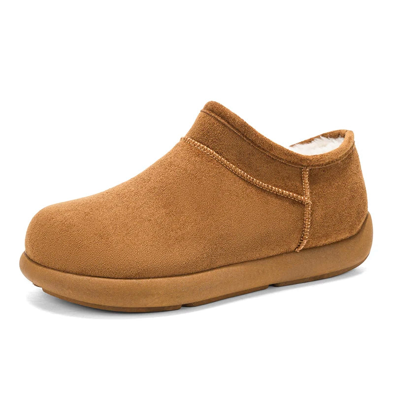 Men's high-quality slip on snow casual cotton shoes winter warm plush soft sole outdoor walking light comfort cotton slippers