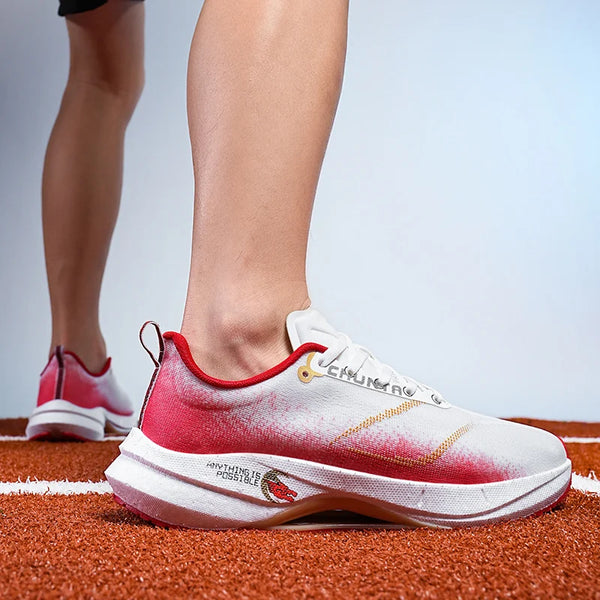 Men women casual sneakers four seasons breathable comfort soft-sole outdoor speed running shoes couple light racing sports shoes