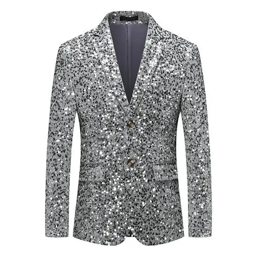 2026 New Men's Long Sleeve Printed Suit Jacket, Fashion Trim Dress Coat, Wedding Business Blazer Masculino Asian Size