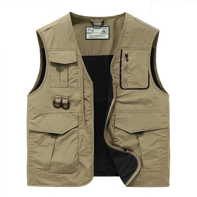 Sleeveless Jacket Cargo Vests Men Outdoor Multi Pockets Photography Summer Thin Mesh Breathable Waistcoats Male Casual Vests