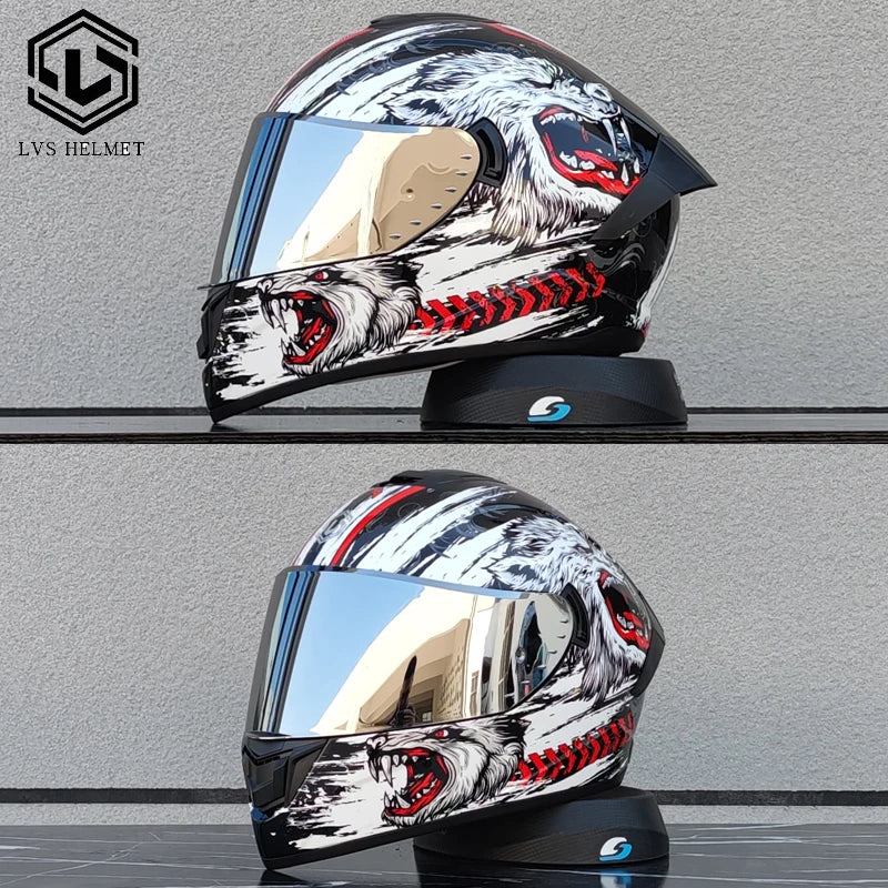 Motorcycle Helmets for Men and Women Wear Double Lens Locomotive Helmets Cascos Para Capacete Da Motocicleta