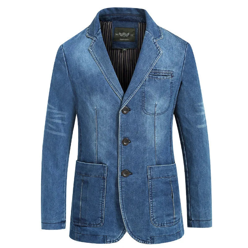 2026 New Men's Khaki Long-Sleeve Jacket, Green Single-Breasted Lapel Coat, Black or Blue Overcoat Available.