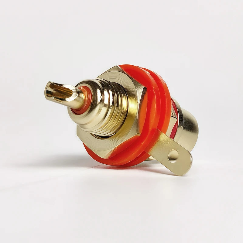 4/10/20Pcs Brass Gold Plated RCA Plug & Jack Set -Premium Audio Signal Connectors -for Preamp, DIY, Home Theater