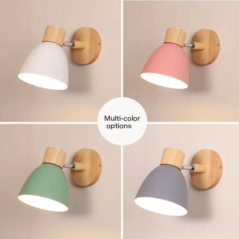 1 Pcs Modern Fashion Design Iron Circular Adjustable Home Hotel Bedroom Solid Color Study Balcony Wall Light LED Reading Light