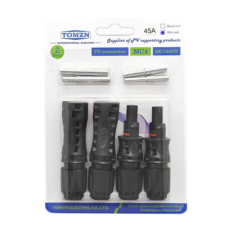 TOMZN PV Solar Connectors 2 Sets, 1000V/1500V, 32A/45A, Panel Branch Connector for PV Wire/Board Terminal Box & Inverter, IP67
