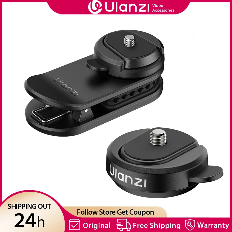 ឈុតក្លីបស្ពាយក្រោយ Ulanzi CK01 CK02 ម៉ាញេទិករហ័សសម្រាប់កាមេរ៉ា Gopro DJI Pocket 3 DSLR