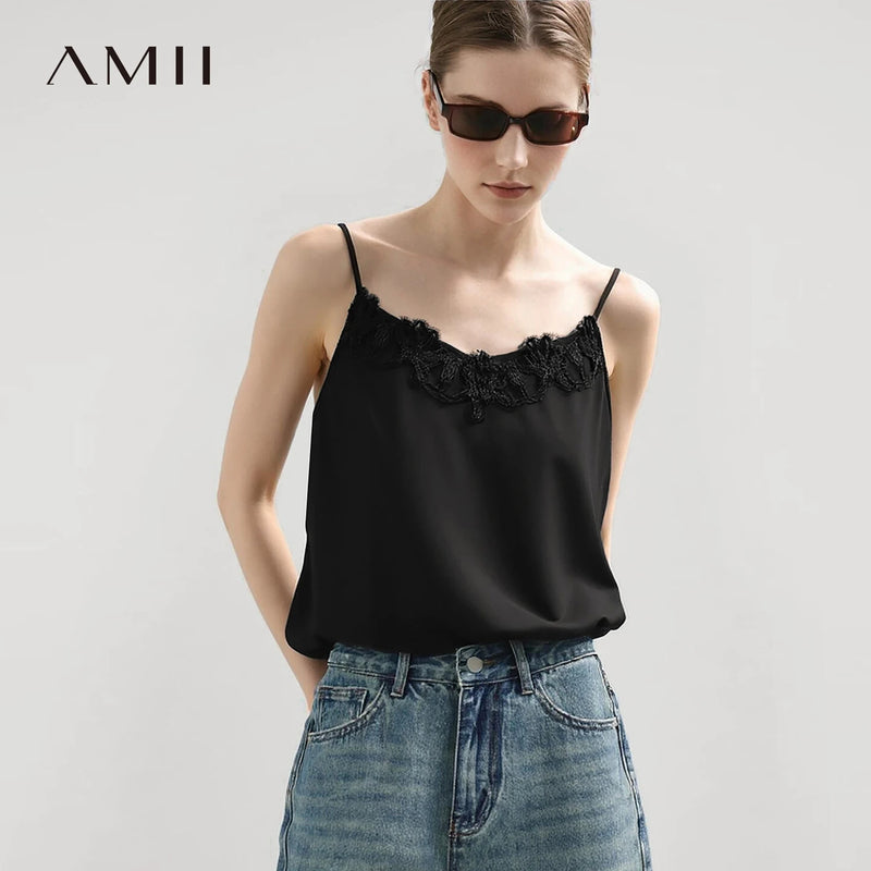 អាវក្រៅ Amii សម្រាប់នារី រដូវក្តៅ ឆ្នាំ២០២៦ រចនាបទរ៉ូមែនទិក រចនាបទចរឹកបែបរ៉ូមែនទិក អាវក្រៅគ្មានដៃ ងាយស្រួលស្លៀក 12622128