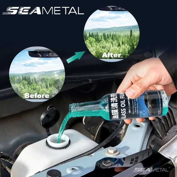 SEAMETAL Car Glass Oil Film Remover Window Cleaner Auto Windshield Oil Film Removal Agent Anti Freeze for Car Glass Maintenance
