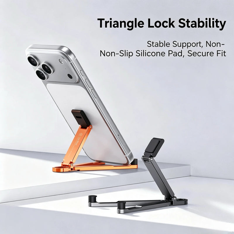 Mini Keychain Phone Stand Portable Foldable Desktop Phone Holder Adjustable Lazy Bracket For Smartphone Travel Office