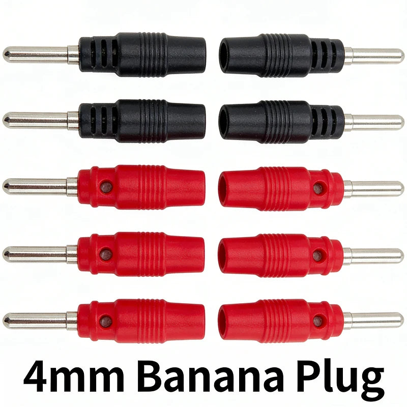 ឌុយចេកអ៊ីសូឡង់ 4mm ចំនួន 20/100 ដុំ ឧបករណ៍ភ្ជាប់ដែលអាចដាក់ជង់បានជាមួយវីសសម្រាប់មន្ទីរពិសោធន៍ អូឌីយ៉ូ និងការធ្វើតេស្តថាមពល