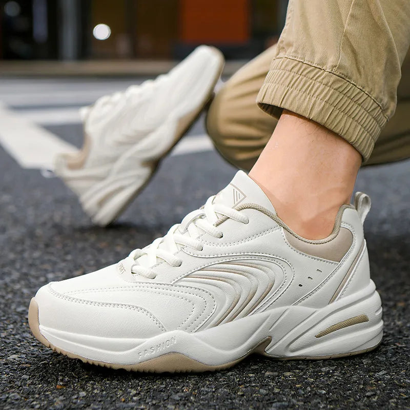 Men's casual sneakers four seasons new soft-sole anti-slip outdoor racing running shoes students lightweight speed sports shoes