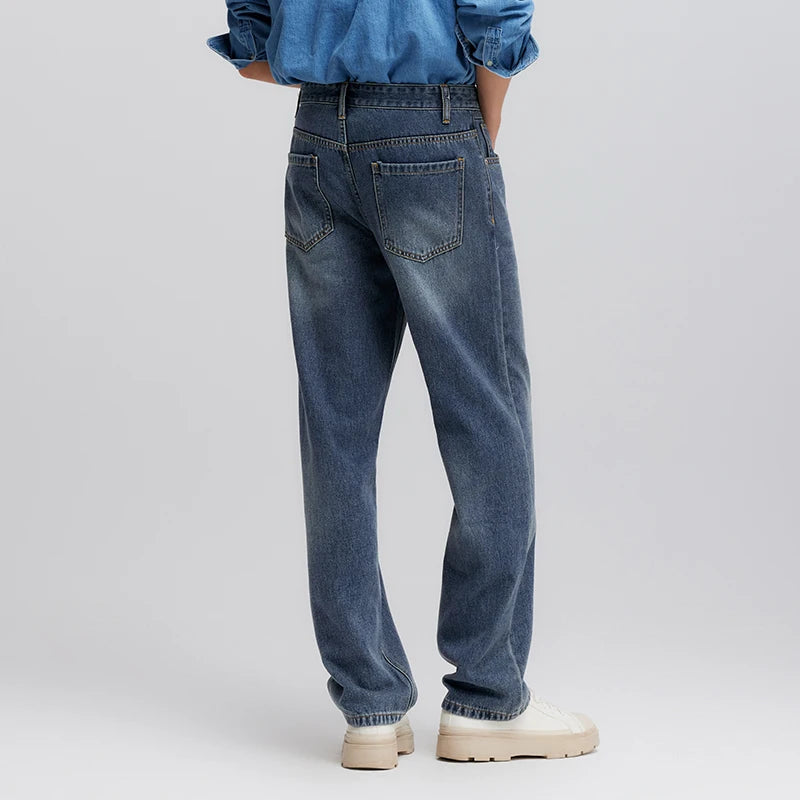Semir Loose Pants Retro Men 2025 Spring Straight Denim Basic Casual Trousers Long Cut Comfortable Relaxed Style