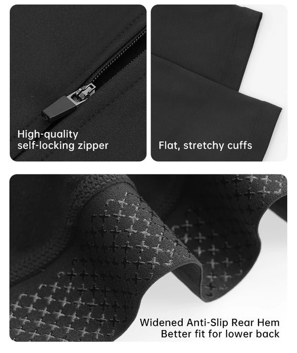 INBIKE Men Winter Cycling Jersey Fleece Lined Long Sleeve Thermal Bike Shirt 5-15°C Cycling Clothing Road Bike Riding Apparel