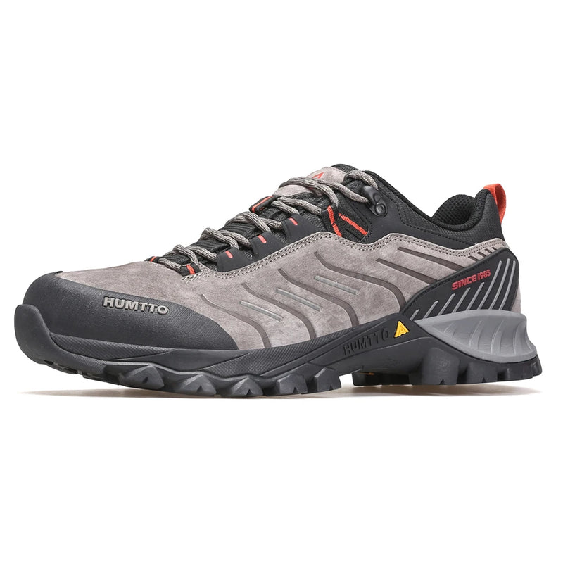 HUMTTO Outdoor Sneakers for Men Genuine Leather Hiking Boots Mens Luxury Designer Climbing Trekking Sports Safety Work Man Shoes