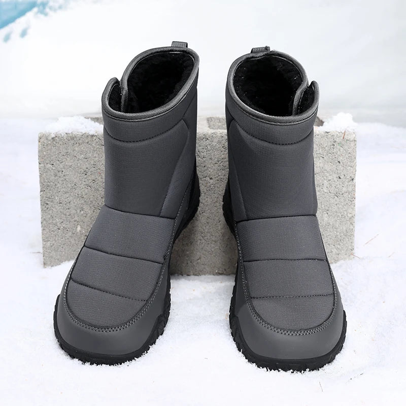 Plus Big Size 50 51 52 53 Winter Wide Toe Box Snow Boots Insulated Boots Warm Fleece Lined Anti-Slip Outdoor Cold Weather Boots