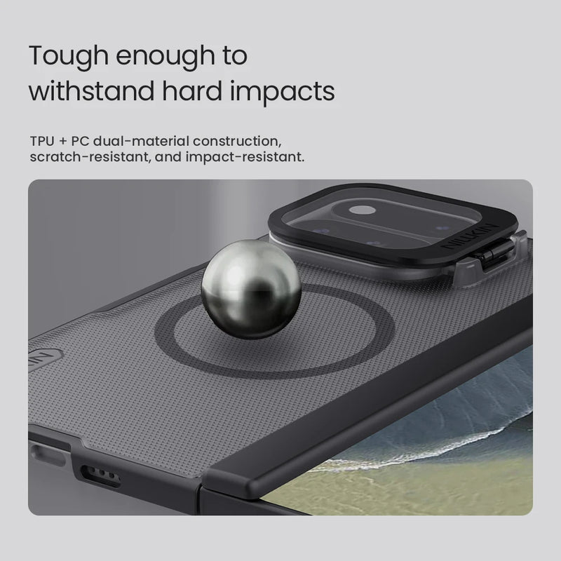 NILLKIN For Google Pixel 11 Pro Fold Magsafe Case Frosted Shield Pro Magnetic Wireless Charging Back Cover For Pixel 11 Pro Fold