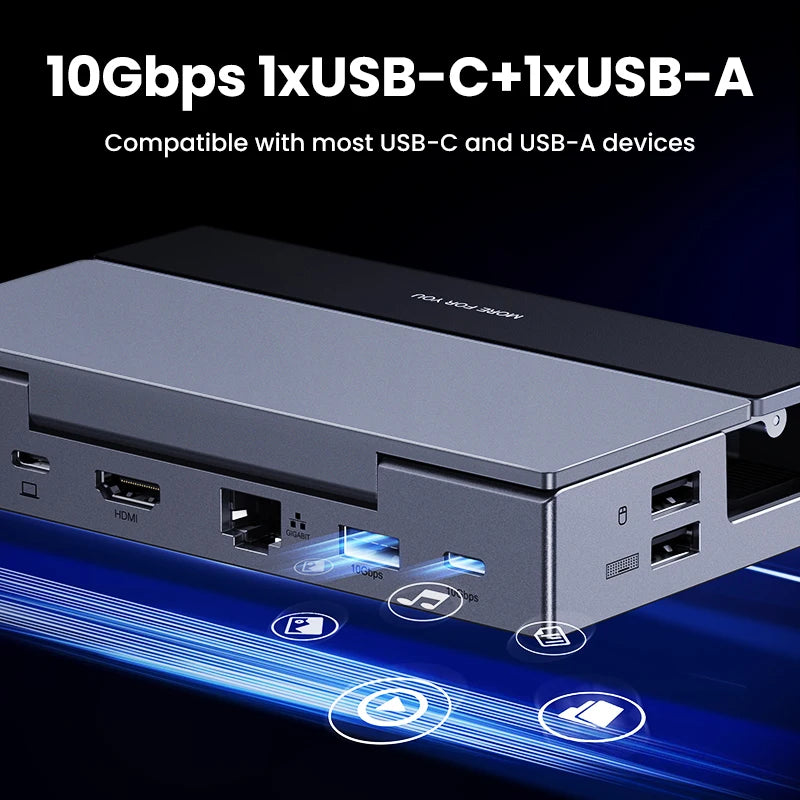 UGREEN Steam Deck Dock 4K60Hz 9 Ports RJ45 PD100W USB C HUB Compatible with Steam Deck ROG Ally LEGION Go iPhone 15 Pro/Pro Max