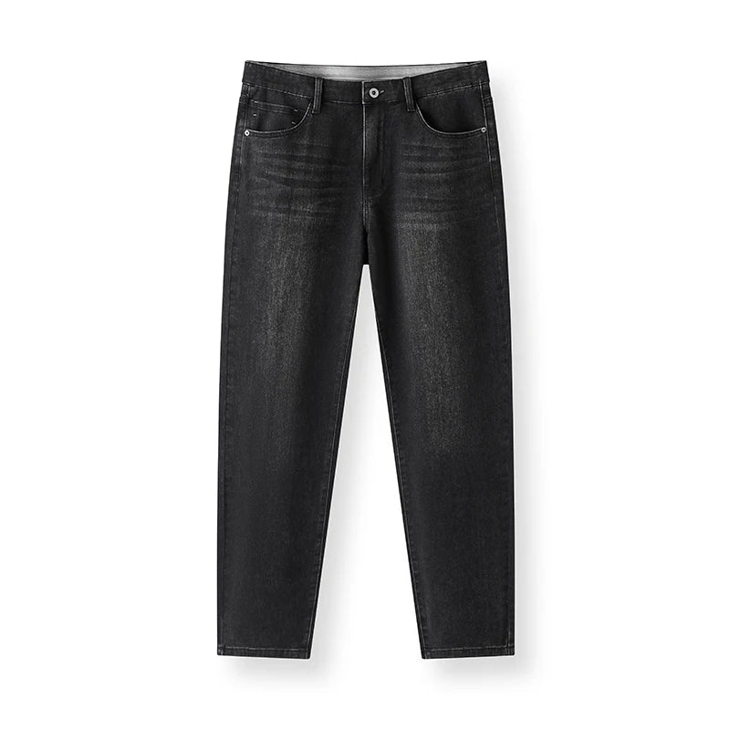 Semir Men Jeans Stretch Soft Straight Fit Casual Commute 2026 Autumn Long Denim Pants Clean Shape Everyday Style Daily Wear