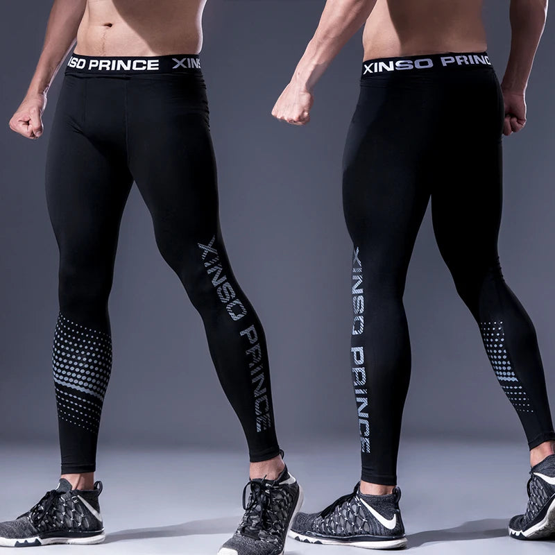 Men's Compression Running Tights Quick Dry Stretch Gym Fitness Training Pants Athletic Sports Leggings