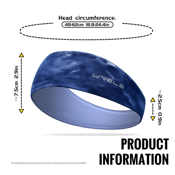 WRELS Running Headband Lightweight Moisture-Wicking Non-Slip Breathable Sweatband Sport Headbands for Running Fitness Basketball