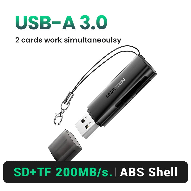 UGREEN Card Reader USB 3.0 to SD Micro SD TF Memory Card Adapter for PC Laptop Accessories Multi Smart Cardreader Card Reader