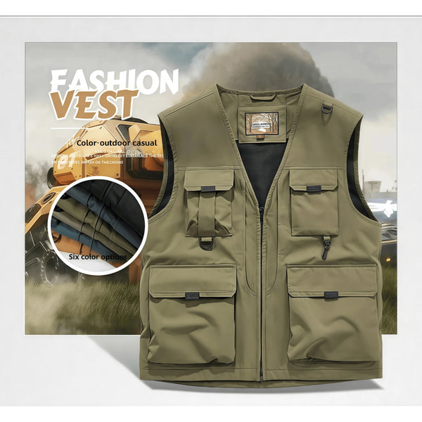 6XL Breathable Multi Pocket Mesh Fishing Apparel Photography Vest Sport Hiking Waistcoat Clothing Outdoor Fishing Vests