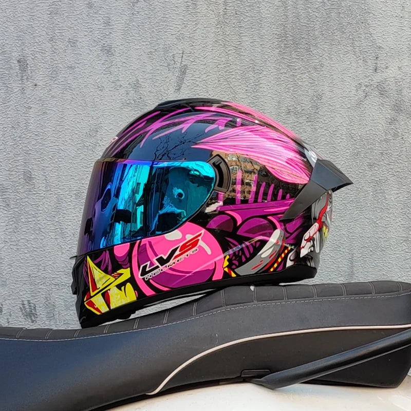 Professional safety double lens racing motorcycle helmet cross country full face helmet capacete DOT approved casco moto