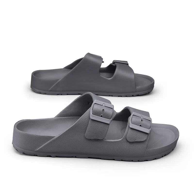 Summer Adjustable Soft Slides Slippers For Men Flat EVA Slippers Lightweight Anti Slip Slippers Size 34-47 48 49  Dropshipping