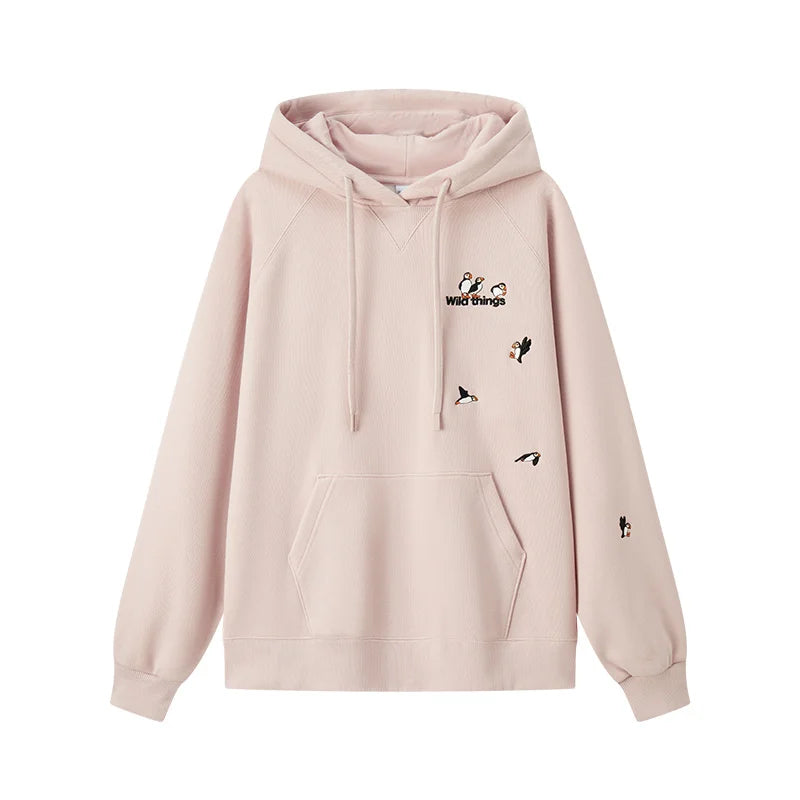 Semir Hooded Sweatshirt Fleece Graphic Pullover Women 2025 Winter Loose Fit Casual Wear Long Sleeve Top