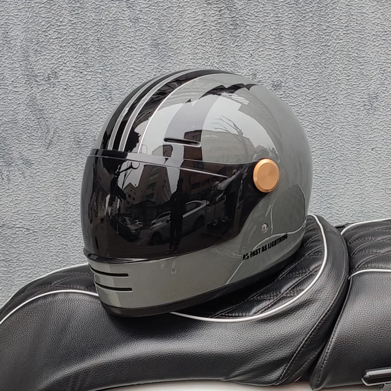 ORZ-806 Motorcycle helmet retro cruise motorcycle full helmet personalized lens ABS material