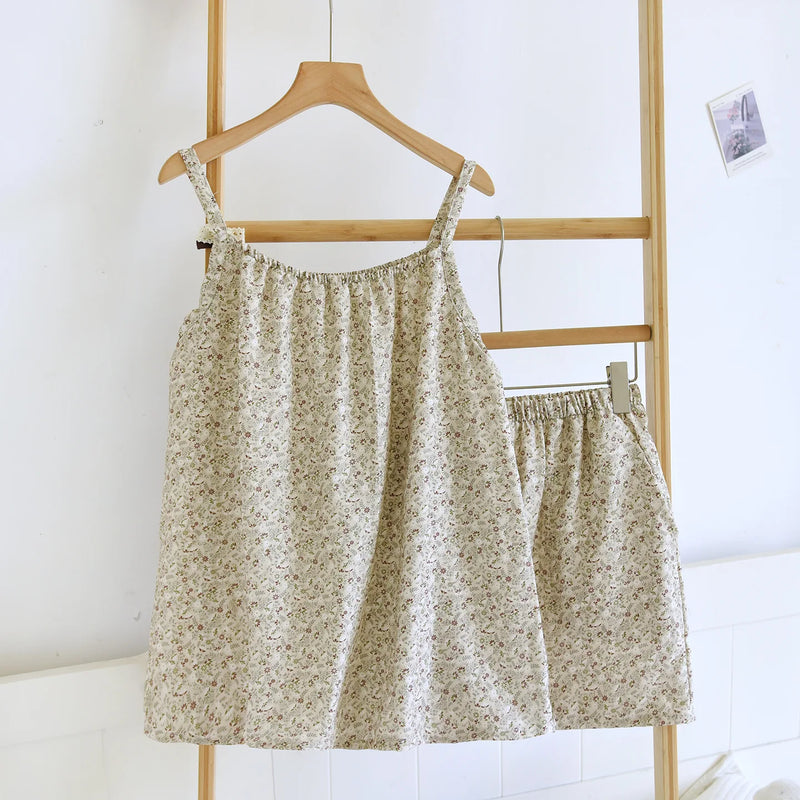 Summer Pajamas Women’s Loungewear Sleepwear Night Wear for Ladies Pure Cotton Home Wear 2PCS Sleeping Suits 2026 New Pijama