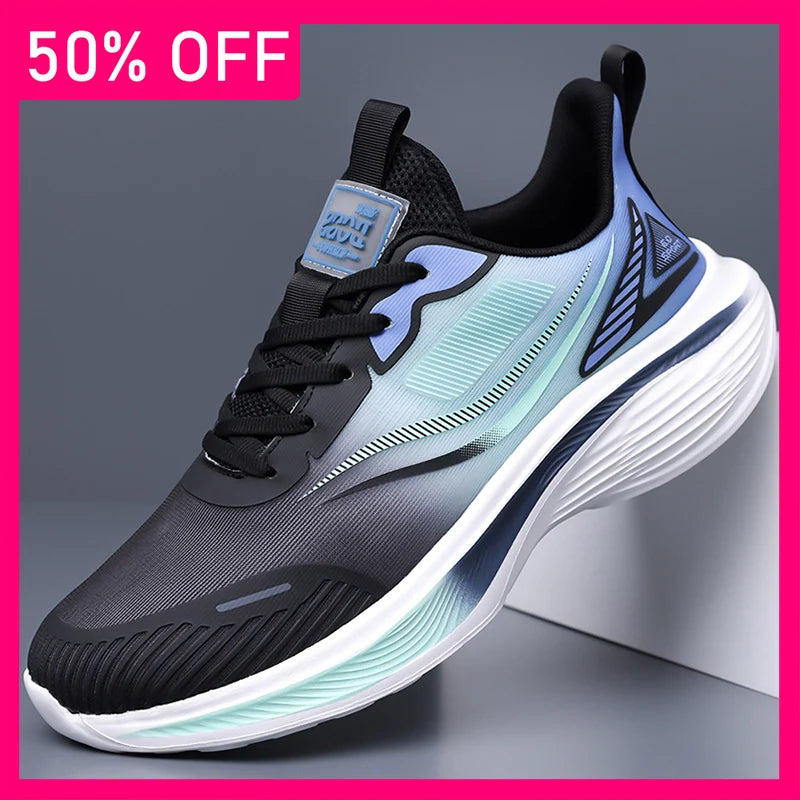 Men Sports Shoes Classic Mesh Breathe Fashion Lace Up Versatile Comfort Outdoor Fitness Shoes 2026 New Soft Soled Running Shoes