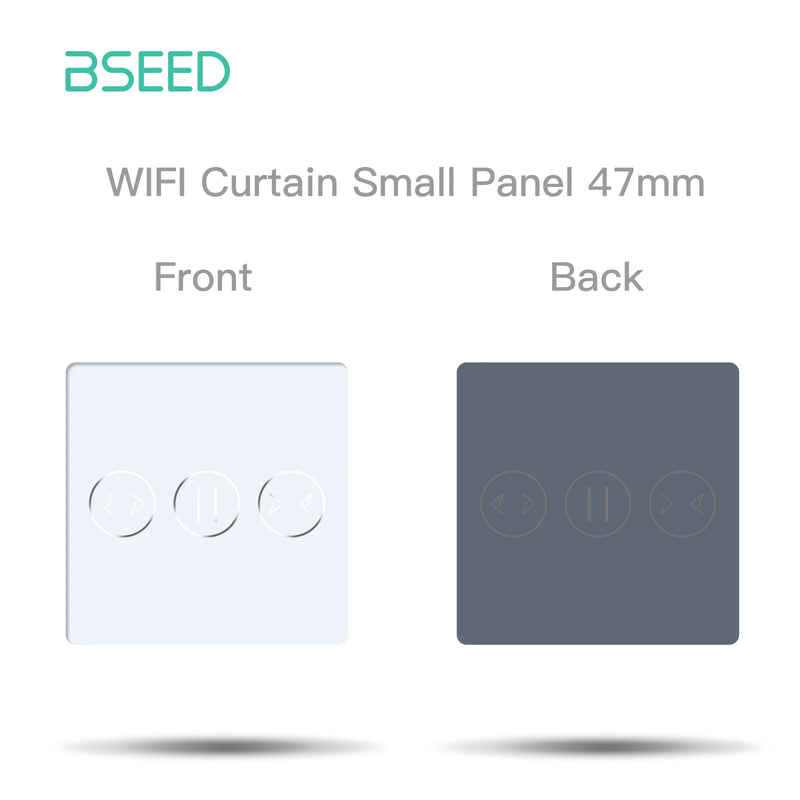 BSEED 1/2/3Gang Wall Touch Switch Small Glass Panel 47mm Dimmer Curtain Crystal Panel Parts Only DIY Combine With Glass Frame