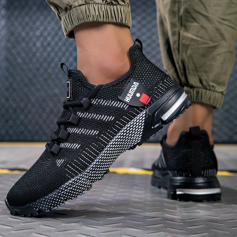 Men Sports Shoes Trend Mesh Breathable Leisure Lace Up Soft Soled Sports Shoes 2026 New Comfortable Versatile Tennis Shoes
