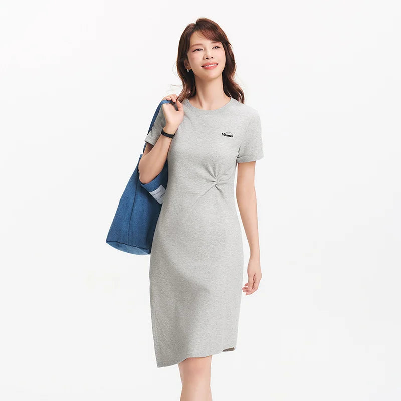 Semir Women Dress Twist 2026 Side Split Asymmetric Midi Urban Casual Everyday Style Soft Comfortable Daily Wear Trendy