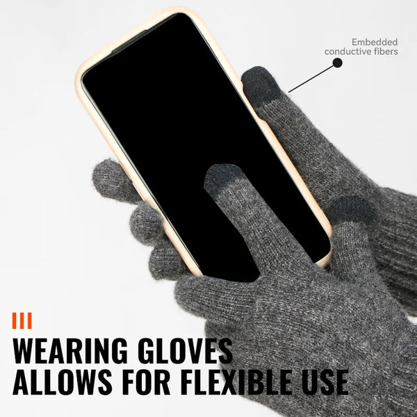 WRELS Winter Gloves Knit Gloves for Men Women Touch Screen Warm Running with Thermal Soft Knit Lining Glove for Running Driving