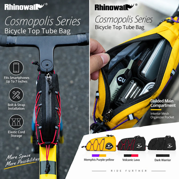 កាបូបដាក់ទូរសព្ទ Rhinowalk សម្រាប់ដាក់ស៊ុមកង់ រចនាស្តើង សម្រាប់កង់លើផ្លូវ MTB ភ្នំក្រួស