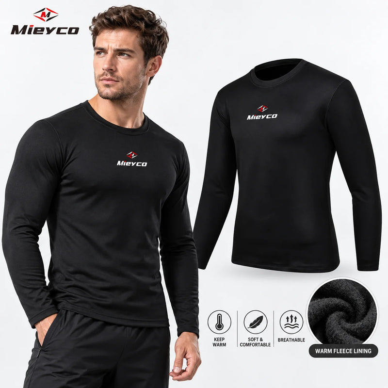 Men's Winter Cycling Base Layer Long Sleeve Thermal Fleece Warm Bike Jersey Road MTB Bicycle Shirt Sportswear