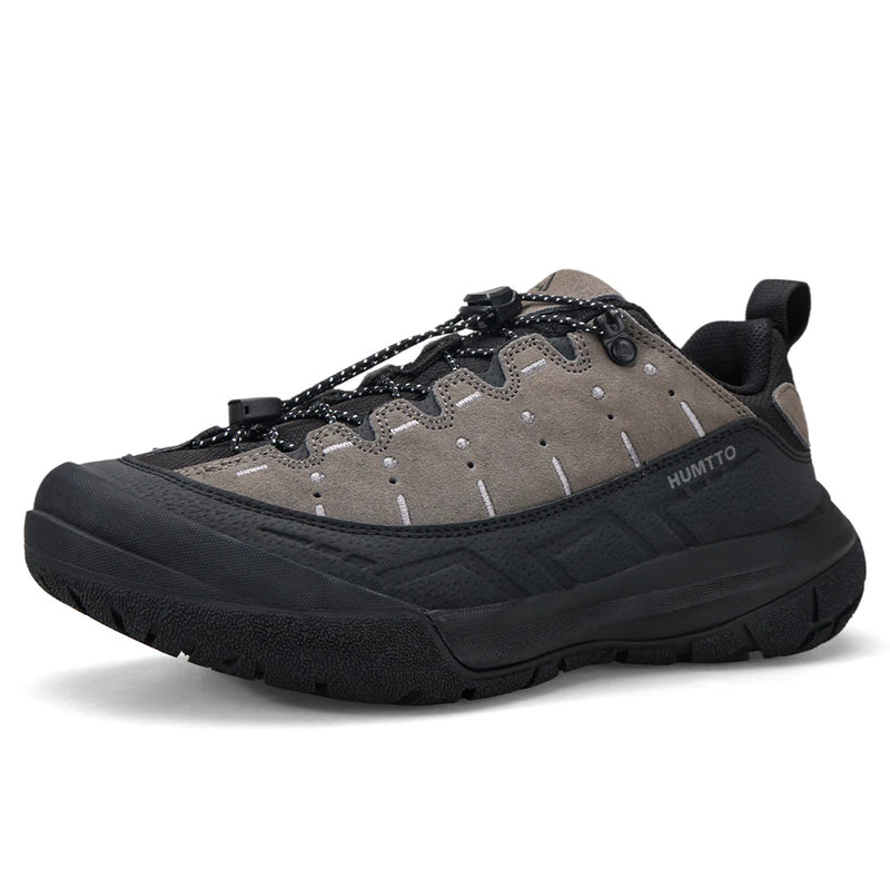 HUMTTO Winter Man Hiking Shoes Leather Breathable Non-slip Casual Sneaker Mens Outdoor Trail Walking Sneakers Men Trekking Shoes