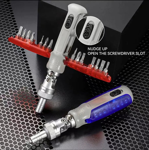 14 in 1 Ratchet Screwdriver Tool Set Multi-angle Multi-function Special-Shaped Hide Drill Bit Screwdriver Repair Tool