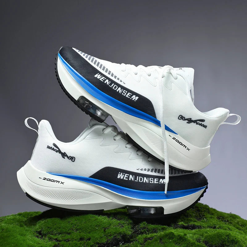 Mens Running Shoes Lightweight Breathable Mesh Sports Flat Soft Cushioned Soles Comfortable Walking Casual Fashion Sneakers Man